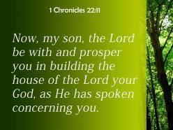 1 chronicles 22 11 your god as he said powerpoint church sermon