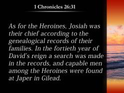 1 chronicles 26 31 the heroines were found powerpoint church sermon