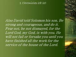 1 chronicles 28 20 the lord god my god powerpoint church sermon