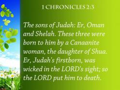 1 chronicles 2 3 the lord put him to death powerpoint church sermon