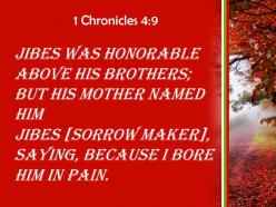 1 chronicles 4 9 jibes was more honorable powerpoint church sermon