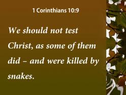 1 corinthians 10 9 we should not test christ powerpoint church sermon