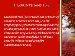 1 corinthians 13 8 but where there are prophecies powerpoint church sermon