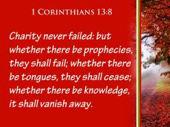 1 corinthians 13 8 but where there are prophecies powerpoint church sermon