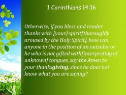 1 corinthians 14 16 they do not know powerpoint church sermon