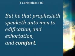 1 corinthians 14 3 their strengthening encouragement and comfort powerpoint church sermon