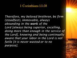 1 corinthians 15 58 your labor in the lord powerpoint church sermon