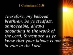 1 corinthians 15 58 your labor in the lord powerpoint church sermon