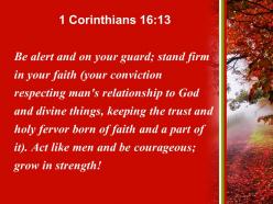 1 corinthians 16 13 the faith be courageous powerpoint church sermon