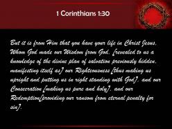 1 corinthians 1 30 god that is our righteousness powerpoint church sermon