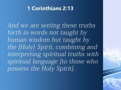 1 corinthians 2 13 the spirit explaining spiritual realities powerpoint church sermon