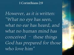 1 corinthians 2 9 god has prepared powerpoint church sermon