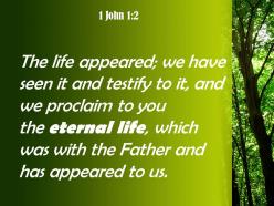 1 john 1 2 the father and has appeared powerpoint church sermon