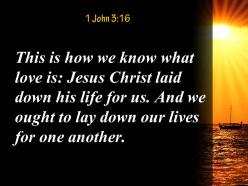 1 john 3 16 jesus christ laid down powerpoint church sermon