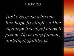 1 john 3 3 all who have this hope powerpoint church sermon