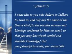 1 john 5 13 you may know that you have powerpoint church sermon