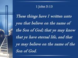 1 john 5 13 you may know that you have powerpoint church sermon