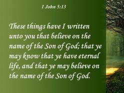 1 john 5 13 you may know that you powerpoint church sermon
