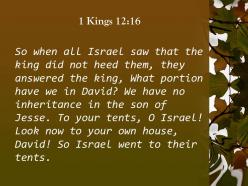 1 kings 12 16 the israelites went home powerpoint church sermon