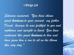 1 kings 3 6 you and righteous and upright powerpoint church sermon