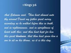 1 kings 3 6 you and righteous and upright powerpoint church sermon