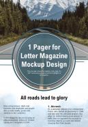1 pager for letter magazine mockup design presentation report infographic ppt pdf document
