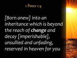 1 peter 1 4 this inheritance is kept in heaven powerpoint church sermon