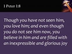 1 peter 1 8 an inexpressible and glorious joy powerpoint church sermon