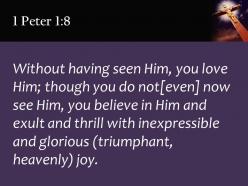 1 peter 1 8 an inexpressible and glorious joy powerpoint church sermon