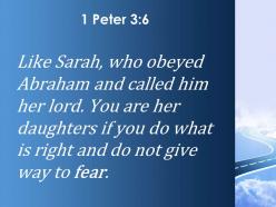 1 peter 3 6 who obeyed abraham and called him powerpoint church sermon