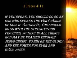 1 peter 4 11 god may be praised through powerpoint church sermon