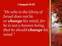 1 samuel 15 29 he should change his mind church sermon
