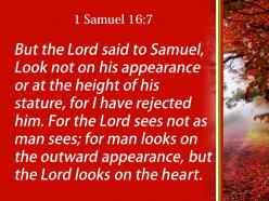 1 samuel 16 7 the lord looks at the heart powerpoint church sermon