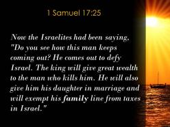 1 samuel 17 25 his family line from taxes powerpoint church sermon