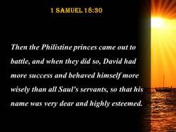 1 samuel 18 30 the philistine commanders continued powerpoint church sermon