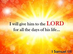 1 samuel 1 11 i will give him to the lord powerpoint church sermon