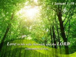 1 samuel 1 19 love to his wife hannah powerpoint church sermon