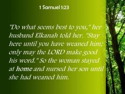 1 samuel 1 23 she had weaned him powerpoint church sermon