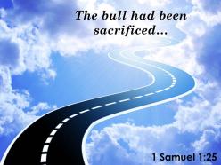 1 samuel 1 25 the bull had been sacrificed powerpoint church sermon