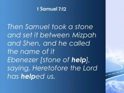 1 samuel 7 12 the lord has helped us powerpoint church sermon