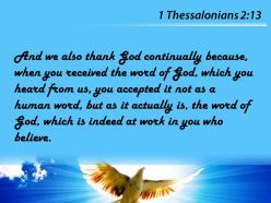 1 thessalonians 2 13 the word of god which powerpoint church sermon