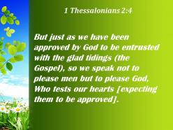 1 thessalonians 2 4 we are not trying powerpoint church sermon