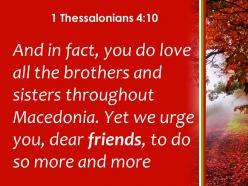 1 thessalonians 4 10 you do love all the brothers powerpoint church sermon