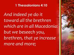 1 thessalonians 4 10 you do love all the brothers powerpoint church sermon