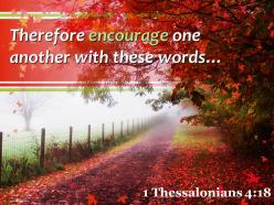 1 thessalonians 4 18 therefore encourage one another powerpoint church sermon