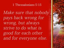 1 thessalonians 5 15 good for each other powerpoint church sermon