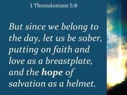 1 thessalonians 5 8 hope of salvation as a helmet powerpoint church sermon
