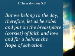 1 thessalonians 5 8 hope of salvation as a helmet powerpoint church sermon