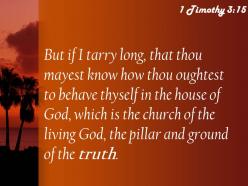 1 timothy 3 15 the pillar and foundation powerpoint church sermon