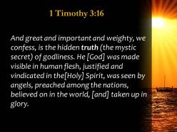 1 timothy 3 16 the world was taken up powerpoint church sermon